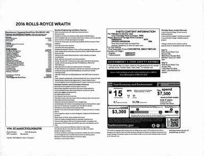 2016 Rolls-Royce Wraith 2dr Coupe