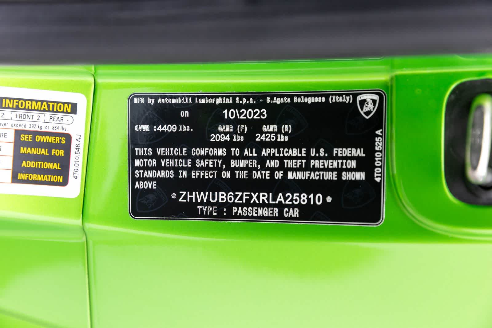 2024 Lamborghini Huracan Tecnica Coupe