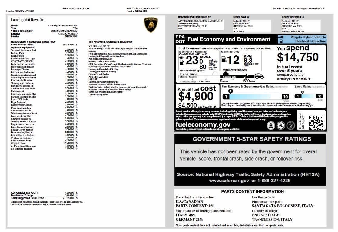 2024 Lamborghini Revuelto Coupe